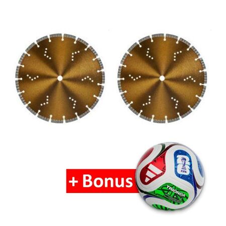  Top Angebote 2 x Diamantscheibe Laser-Turbo Allrounder 350 x 20 mm und adidas FIFA World Cup 2026 Trionda WM Ball replica   12467419